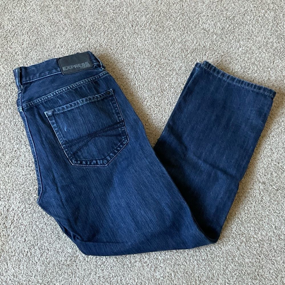 Express Mens Kingston Classic Straight Leg Jeans 32x30